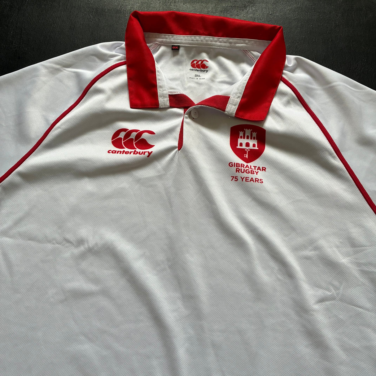 Gibraltar National Rugby Team Jersey 75 Years 3XL Underdog Rugby - The Tier 2 Rugby Shop 