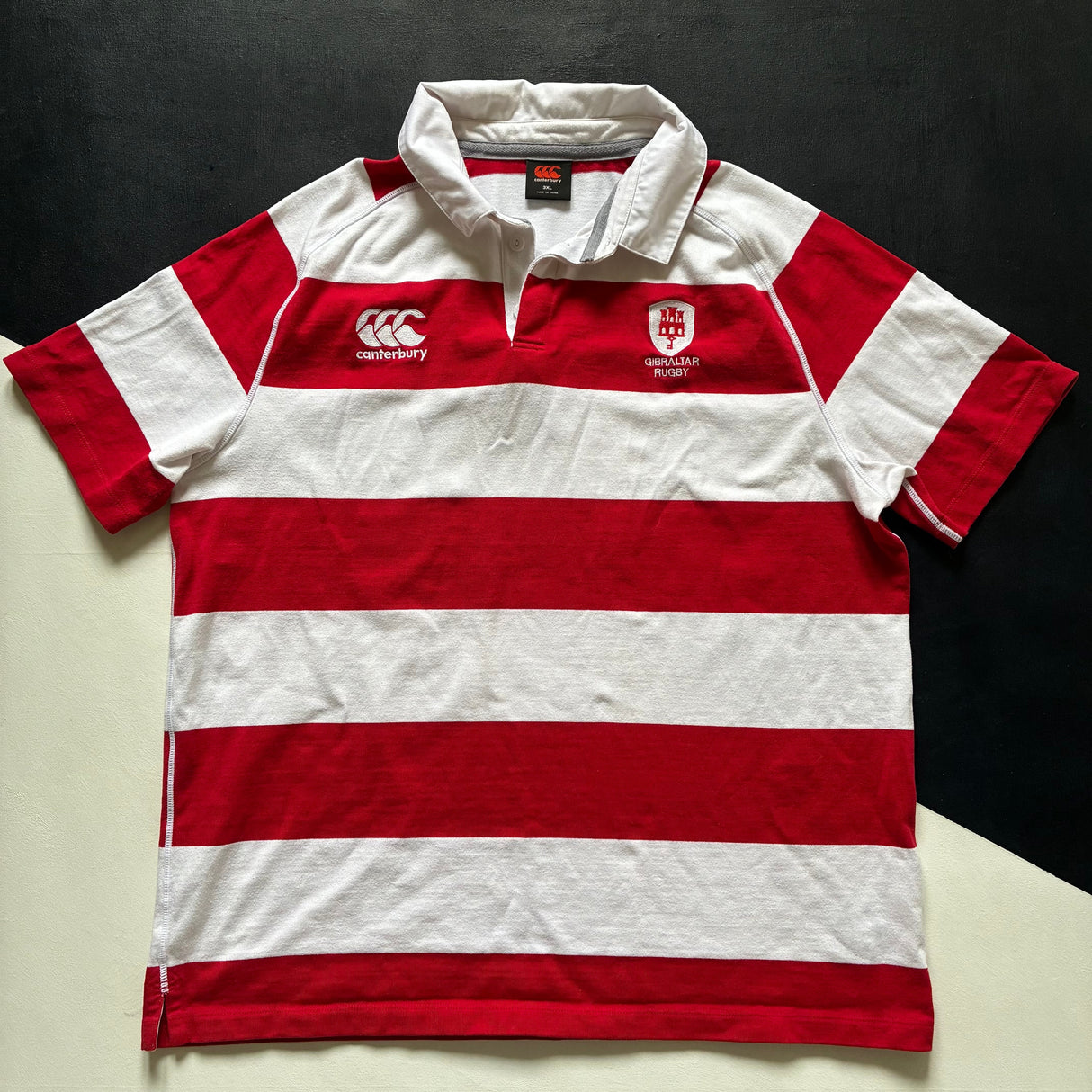 Gibraltar National Rugby Team Vintage Style Jersey 3XL Underdog Rugby - The Tier 2 Rugby Shop 