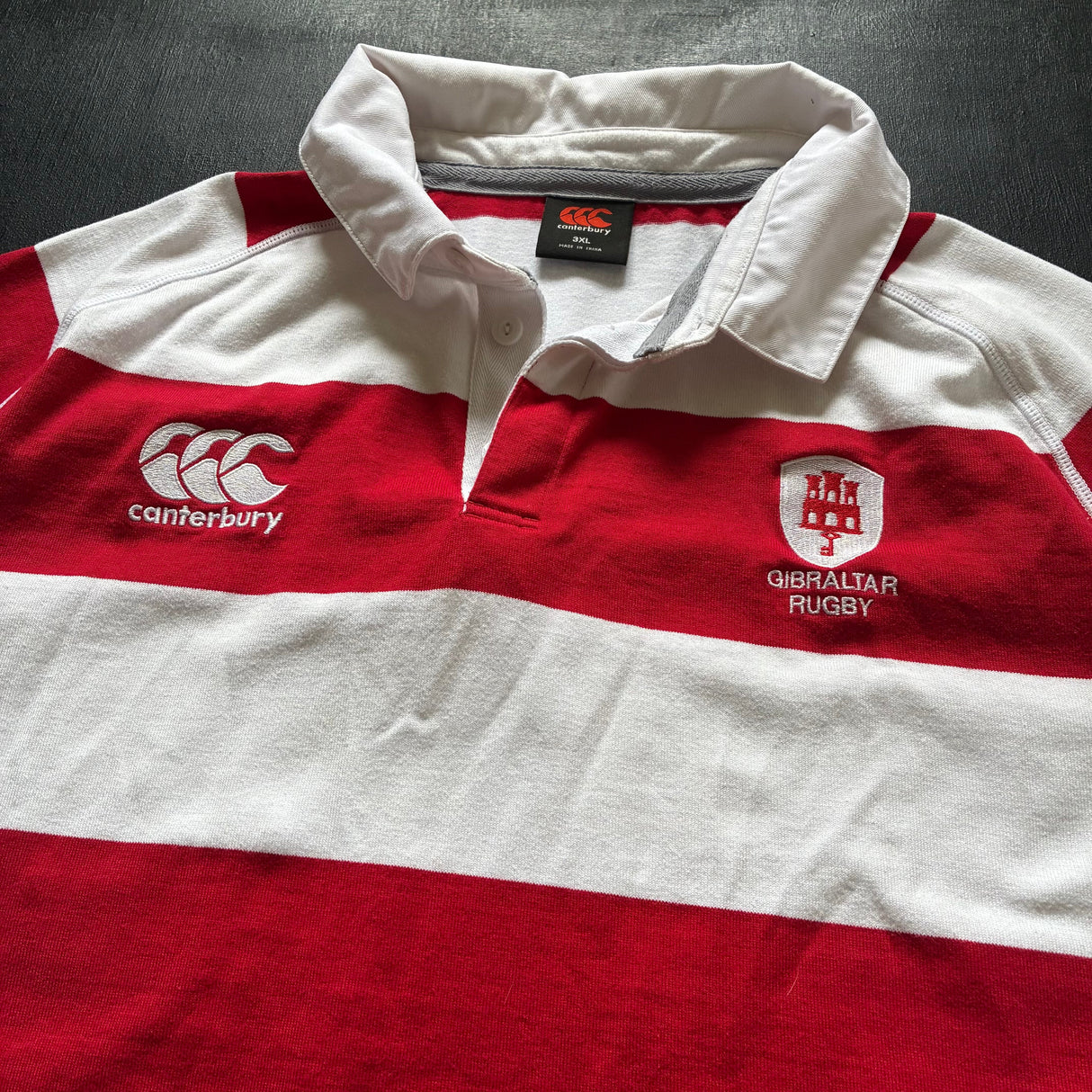 Gibraltar National Rugby Team Vintage Style Jersey 3XL Underdog Rugby - The Tier 2 Rugby Shop 