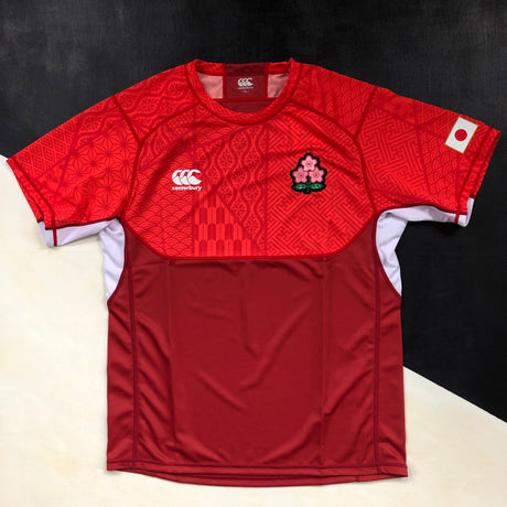 Japan National Rugby Team Training Tee (Red) Underdog Rugby - The Tier 2 Rugby Shop 