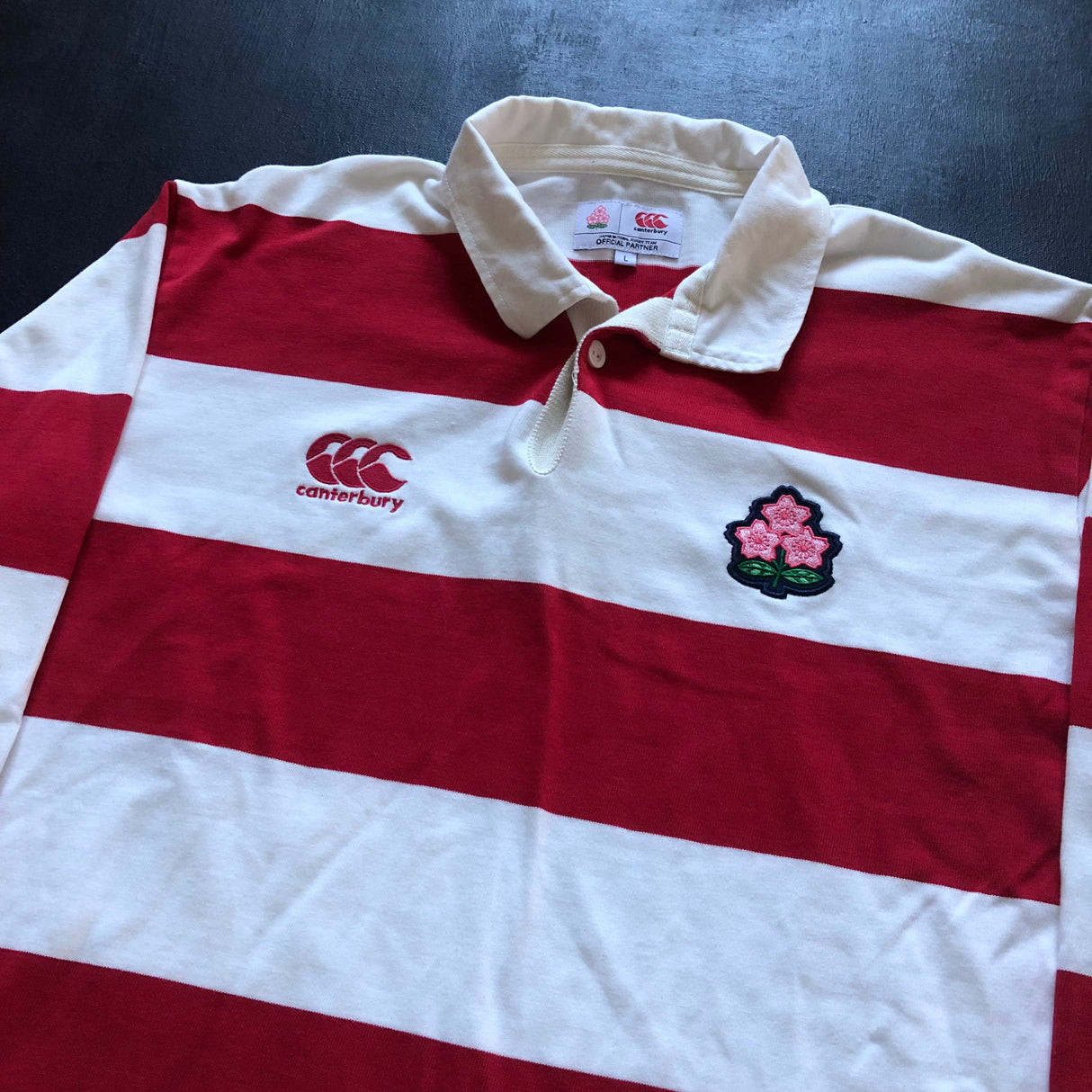 Japan National Rugby Team Vintage Style Jersey Large Underdog Rugby - The Tier 2 Rugby Shop 