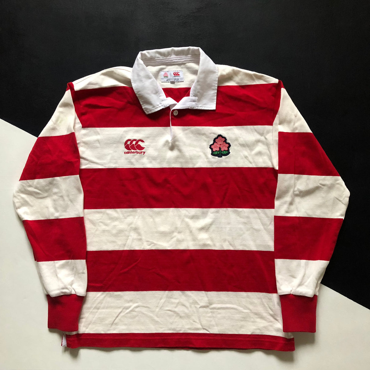 Japan National Rugby Team Vintage Style Jersey Large Underdog Rugby - The Tier 2 Rugby Shop 