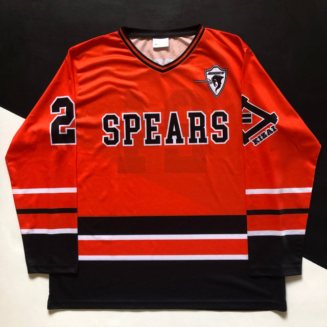 Kubota Spears Rugby Team Ice Hockey Style Fan Jersey One Size Underdog Rugby - The Tier 2 Rugby Shop 