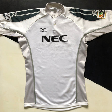 NEC Green Rockets Rugby Team Jersey 2000's Match Worn 4XO Underdog Rugby - The Tier 2 Rugby Shop 