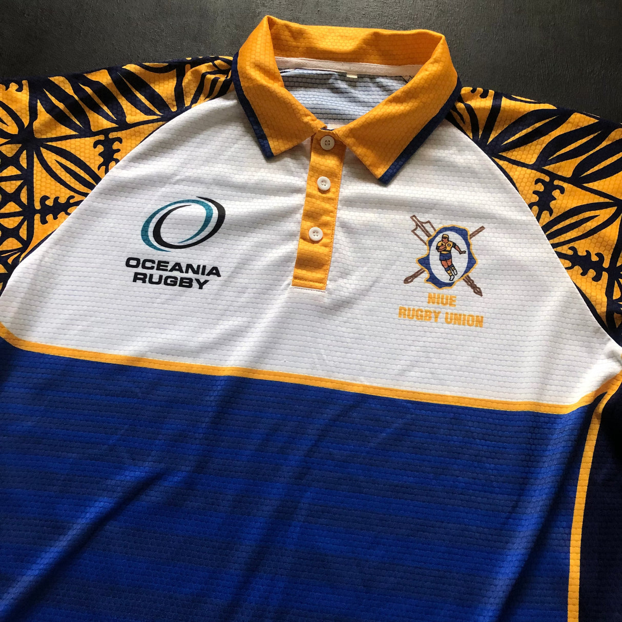 Niue National Rugby Team Training Polo XL Underdog Rugby - The Tier 2 Rugby Shop 