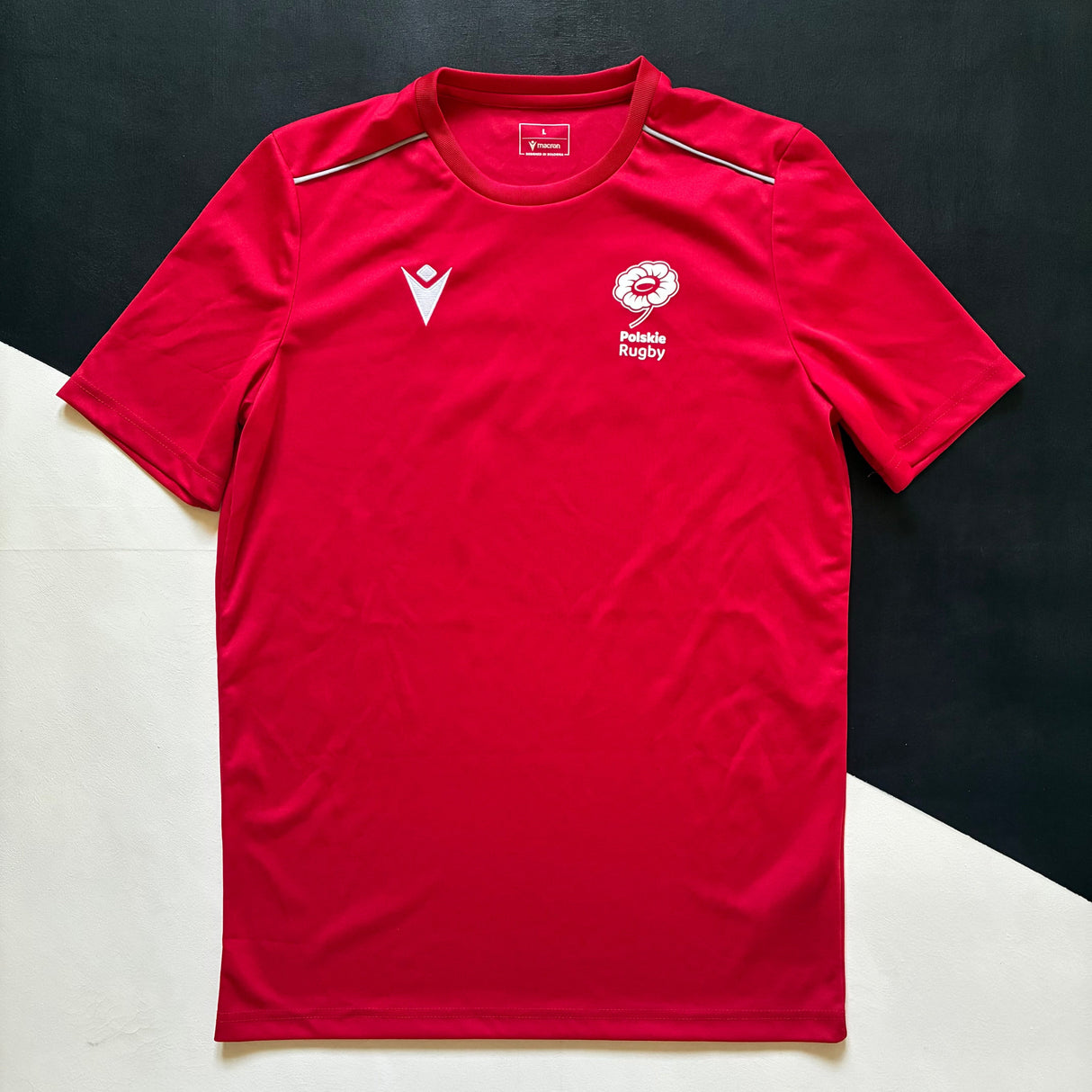 Poland National Rugby Team Training Tee Large Underdog Rugby - The Tier 2 Rugby Shop 