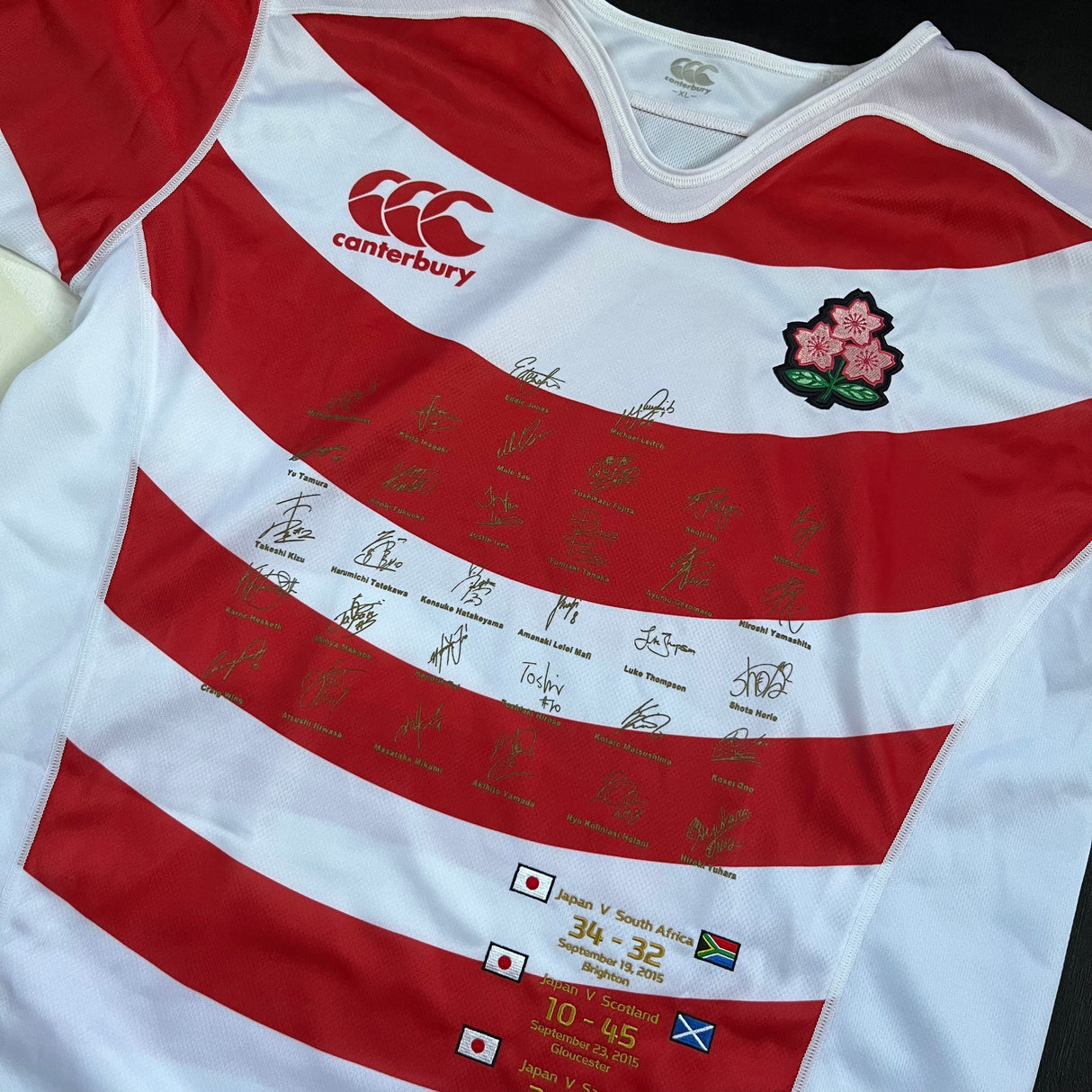 Japan National Rugby Team 2015 World Cup Commemorative Jersey XL Underdog Rugby - The Tier 2 Rugby Shop 