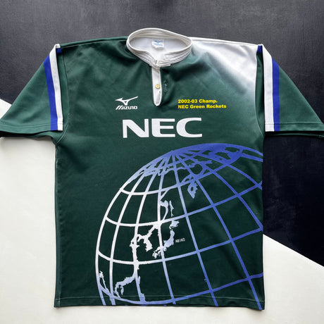 NEC Green Rockets Jersey 2002/2003 2XO Underdog Rugby - The Tier 2 Rugby Shop 