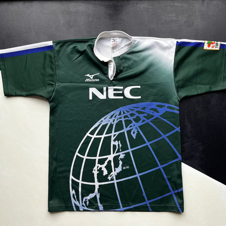 NEC Green Rockets Match Worn Jersey (No.13) 2003 XL Underdog Rugby - The Tier 2 Rugby Shop 