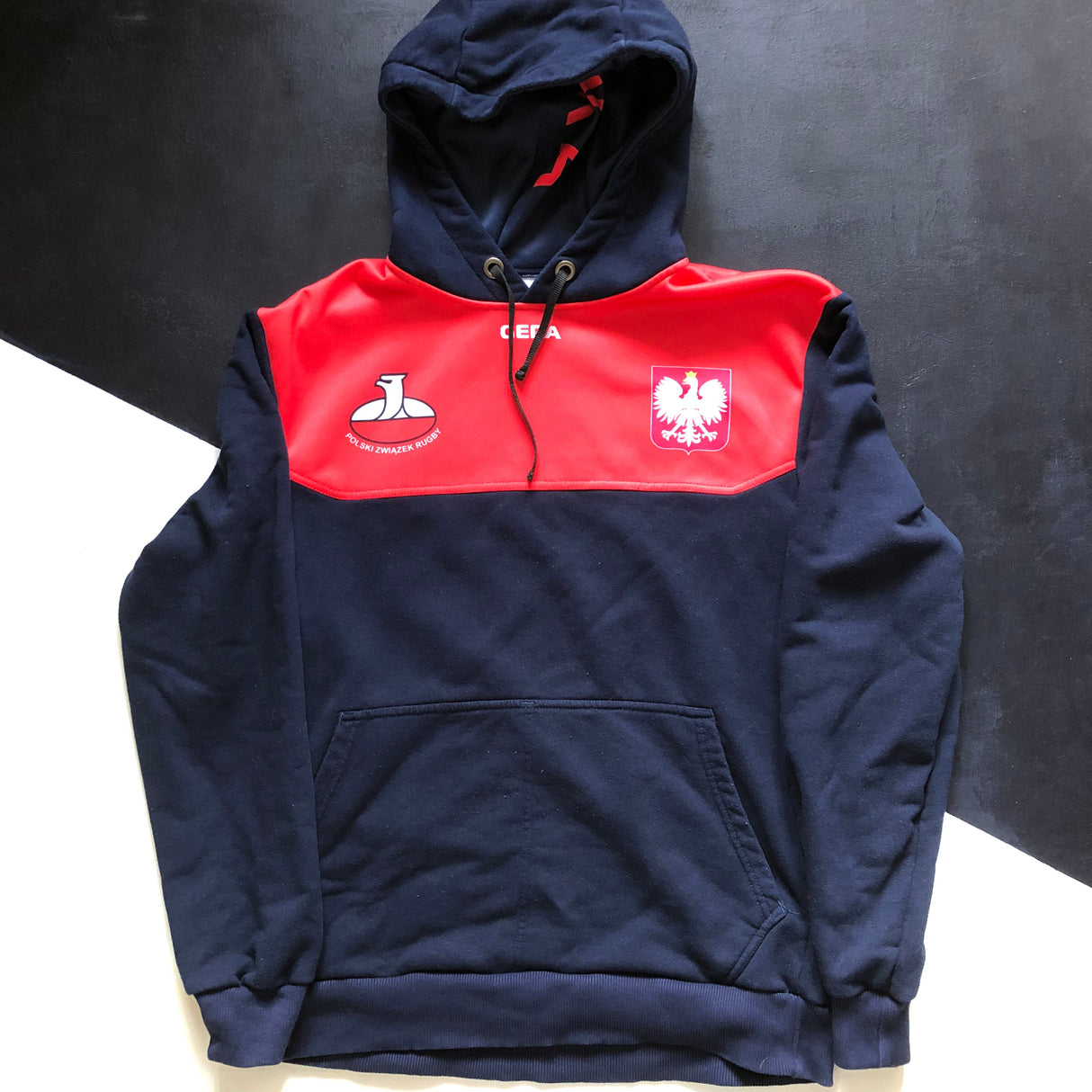 Poland National Rugby Team Hoodie Player Issue Large Underdog Rugby - The Tier 2 Rugby Shop 