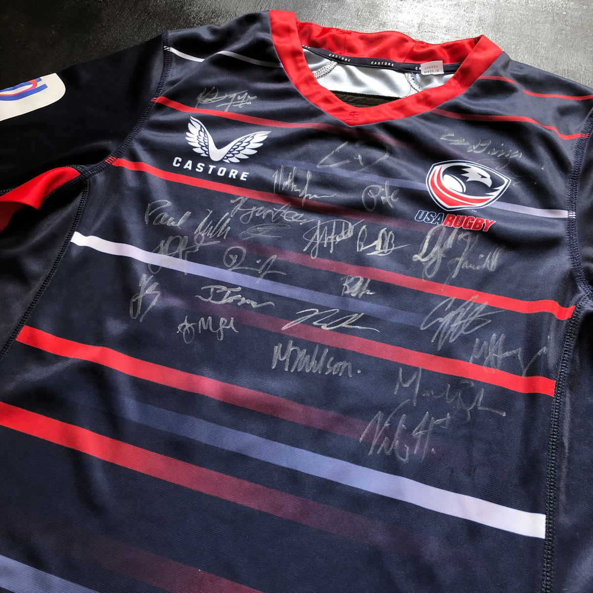USA National Rugby Team Jersey 2022 Match Worn and Signed Medium Underdog Rugby - The Tier 2 Rugby Shop 